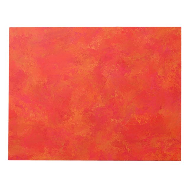 Bloco De Notas Padrão Red Orange Abstrato (Frente)