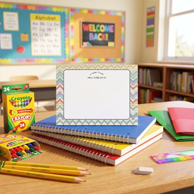 Bloco De Notas Padrão Retro de Pastel de Apreciação de Professore (Criador carregado)