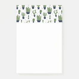 Bloco De Notas Padrão Rustic Dark Green Cactus Desert