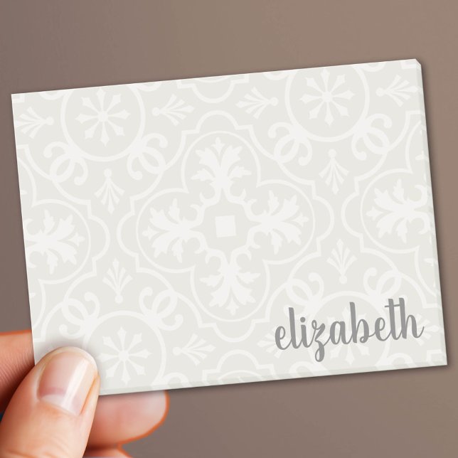 Bloco De Notas Padrão Rustic Modern Farmhouse Azulejo Adiciona Se (Custom Post It Note Pad)