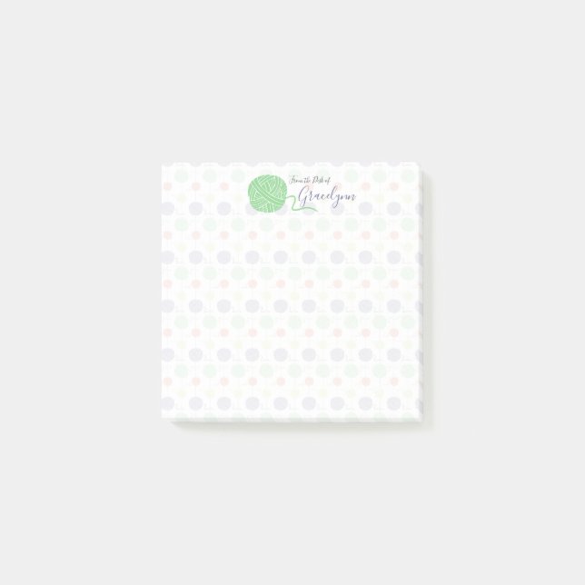 Bloco De Notas Padrão Tropical Yarn Ball String (Frente)