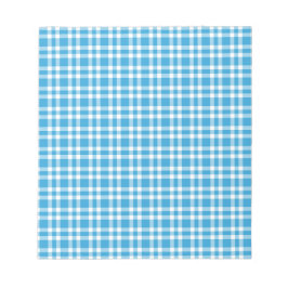 Bloco De Notas Padrão Xadrez Azul Branco