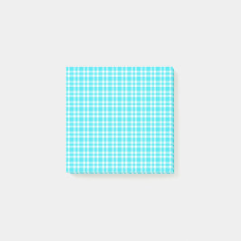 Bloco De Notas Padrão Xadrez Azul Branco