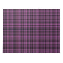 Padrão Xadrez Escocês Preto Roxo