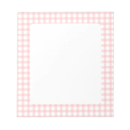 Bloco De Notas Padrão xadrez rosa fofo retrô