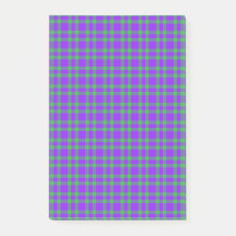 Padrão Xadrez Verde Roxo