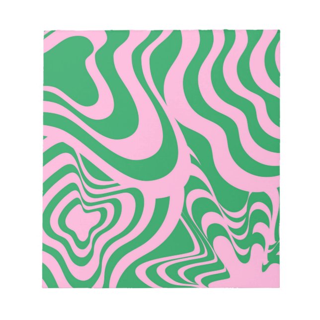 Bloco De Notas Padrão Y2K Colorido do Groovy Retro (Frente)