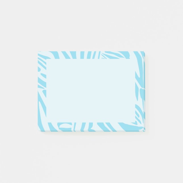 Bloco De Notas Padrão Zebra Azul (Frente)