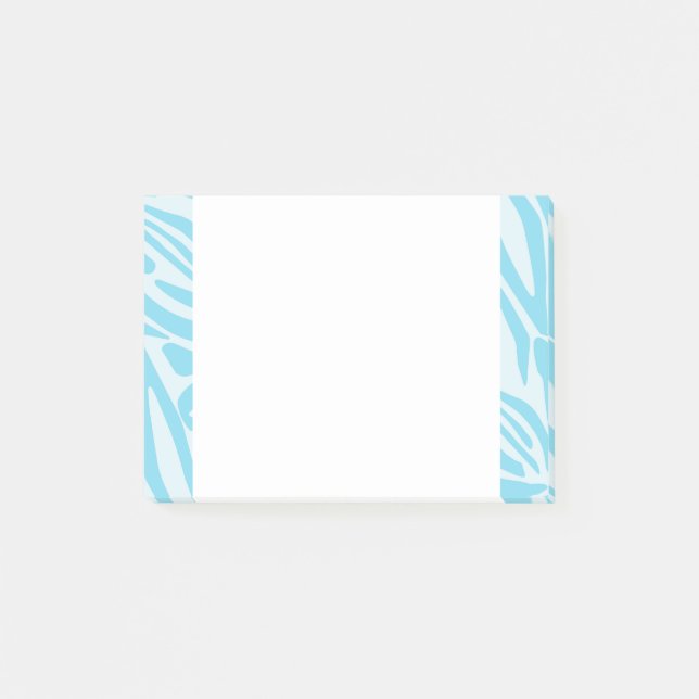 Bloco De Notas Padrão Zebra Azul (Frente)