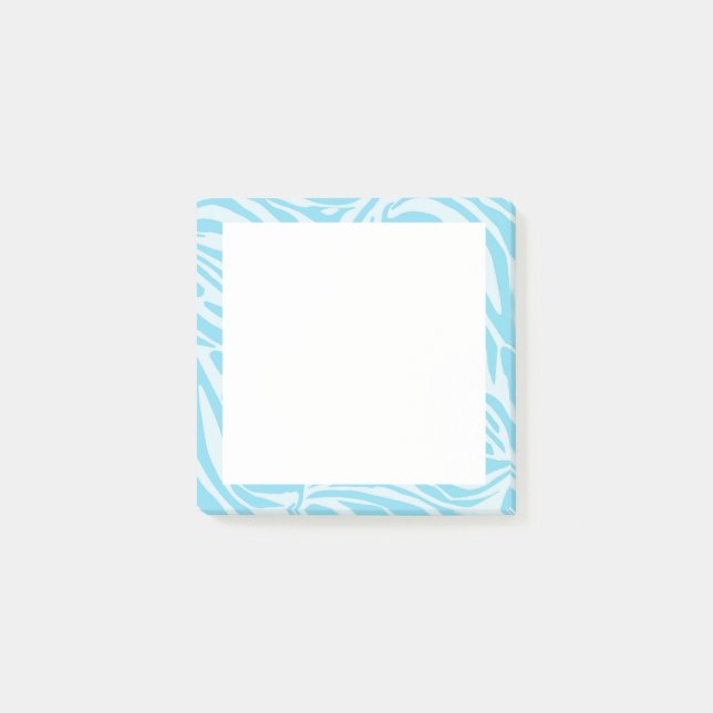 Bloco De Notas Padrão Zebra Azul (Frente)