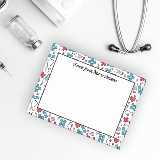 Bloco De Notas Padrões brancos vermelhos e claros A nota da enfer (Criador carregado)