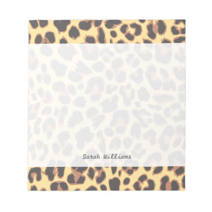 Bloco De Notas Padrões da pele animal do impressão do leopardo