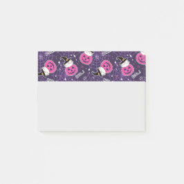 Bloco De Notas Padrões de Halloween para gatos e abóboras lindos