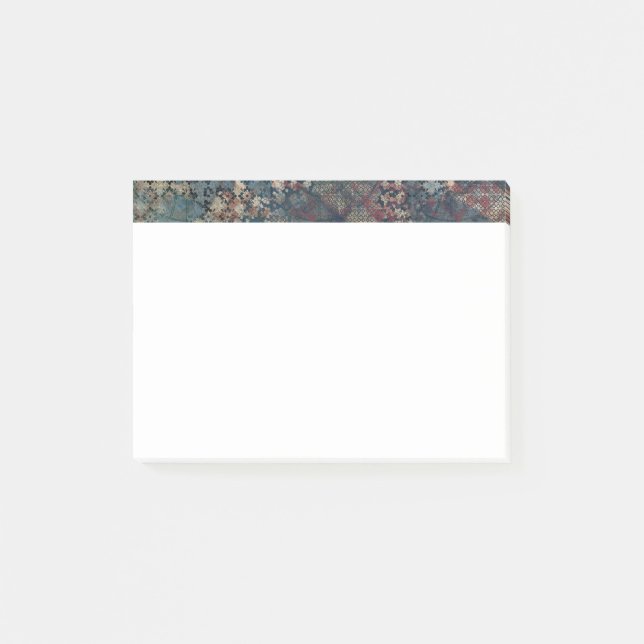 Bloco De Notas Padrões sujos com os retalhos desarrumado das (Frente)