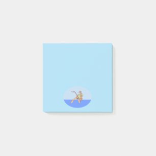 Bloco De Notas Pads de anotações azuis do pescador