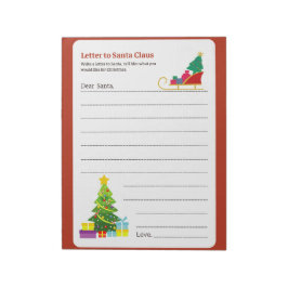 Bloco De Notas Página de Atividades de Carta para o Papai Noel