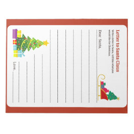 Bloco De Notas Página de Atividades de Carta para o Papai Noel