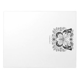 Bloco De Notas Páginas De Coloração De Borboletas Para O Bloco De