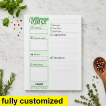 Páginas de Receitas Básicas de Chefs Personalizado