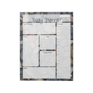 Bloco De Notas Páginas Diárias do Planejador River Rock