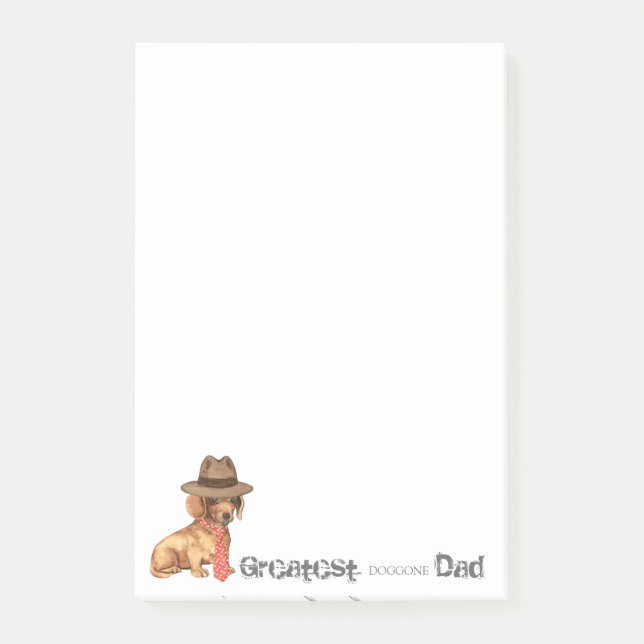 Bloco De Notas Pai Dachshund (Frente)