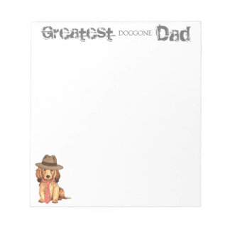 Bloco De Notas Pai Dachshund de Cabelos longos