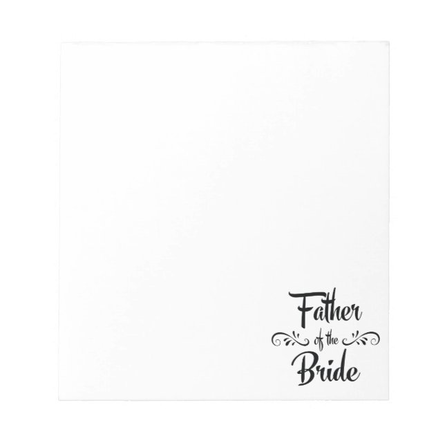 Bloco De Notas Pai do Janto de ensaio Bride Funny (Frente)