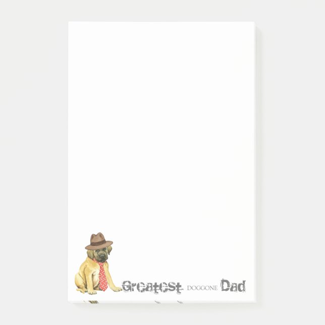 Bloco De Notas Pai do Mastiff (Frente)