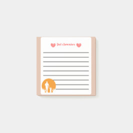Bloco De Notas Pai Lembretes do Dia de os pais Personalizado
