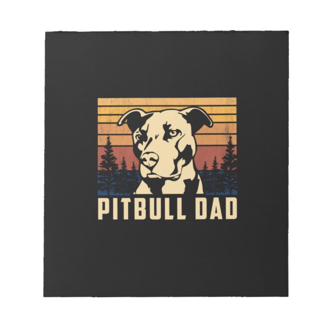 Bloco De Notas Pai Pitbull do dia de os pais (Frente)