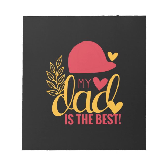 Bloco De Notas Pai Presente Meu Pai É O Melhor (Frente)