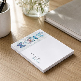 Bloco De Notas Painel Borboleta Azul Personalizado