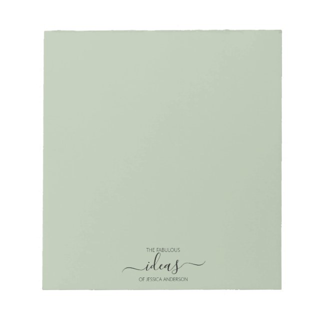 Bloco De Notas Painel de papel do Moen Sage Green Ideds (Frente)