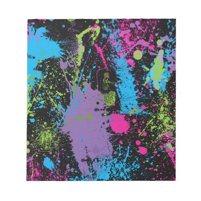Bloco De Notas Paint Splater (Frente)