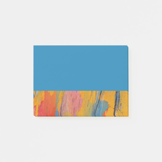 Bloco De Notas Paint Splatter colorido (Frente)