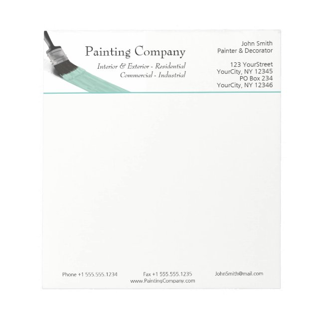 Bloco De Notas Painting Painter Service Company Brusel Pastel Min (Frente)