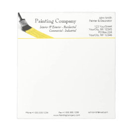 Bloco De Notas Painting Painter Service Company Brussel Amarelo