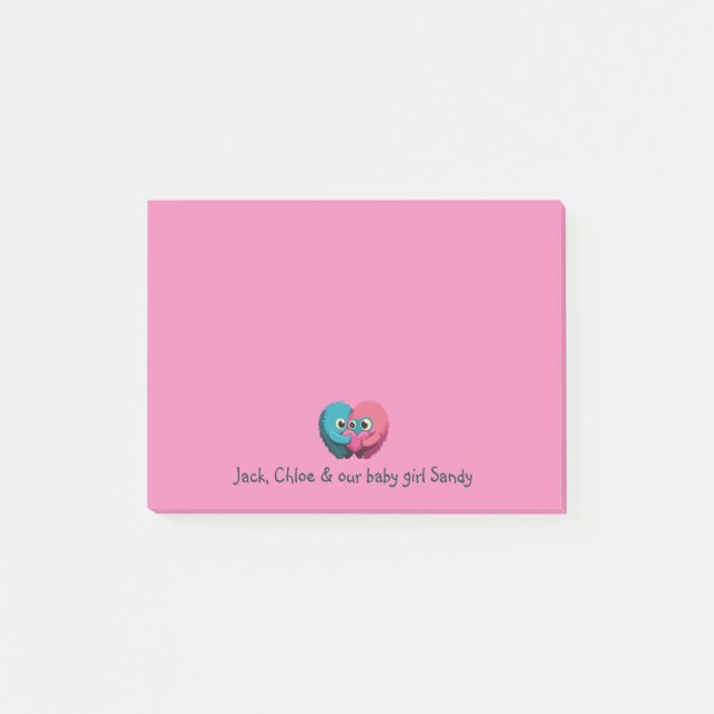 Bloco De Notas Pais do Monstro recém-nascido (Frente)