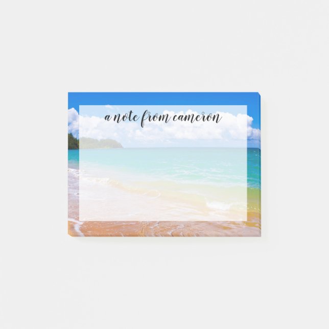 Bloco De Notas Paisagem Ao Longo Da Baía De Hanalei (Frente)