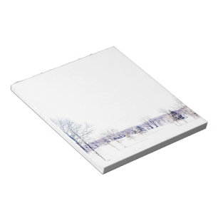 Bloco De Notas Paisagem de inverno de neve