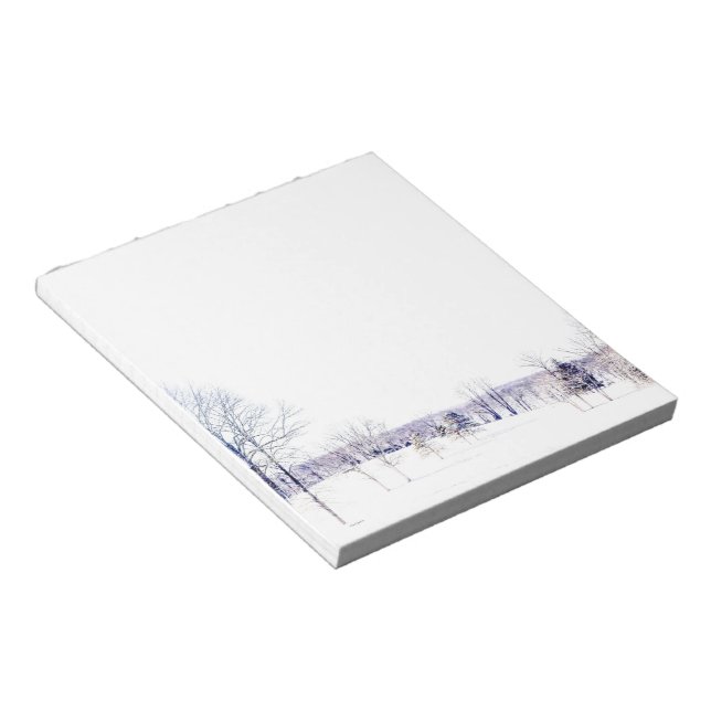 Bloco De Notas Paisagem de inverno de neve (Inclinado)