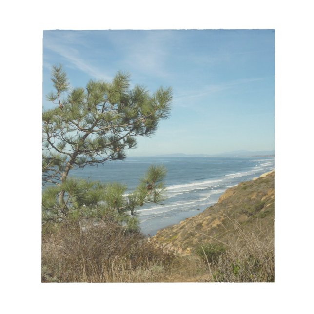 Bloco De Notas Paisagem de Torrey Pine e Costa da Califórnia (Frente)