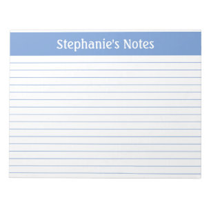 Bloco De Notas Paisagem Personalizada com Linhagem Azul Claro 11