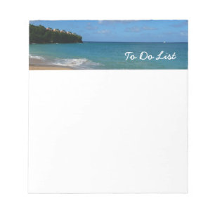 Bloco De Notas Paisagem tropical de férias na praia do santo Lúci