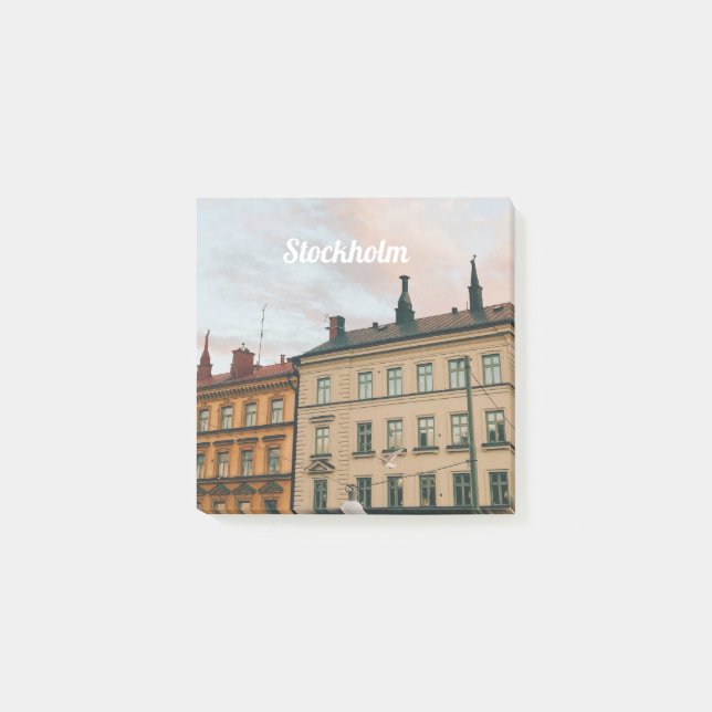 Bloco De Notas Paisagem Urbana de Södermalm em Estocolmo (Frente)