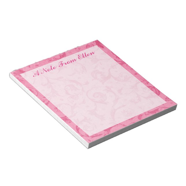 Bloco De Notas Paisley Rosa (Inclinado)