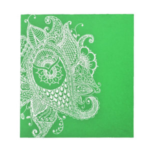 Bloco De Notas Paisley verde