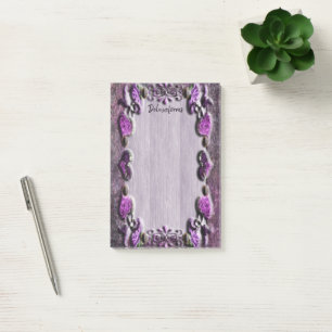 Bloco De Notas Paixão Roxo Floral