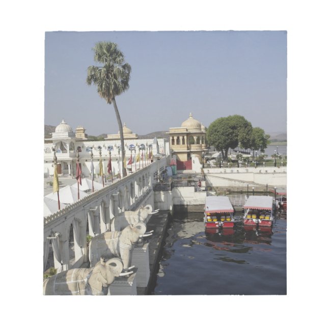 Bloco De Notas Palácio Jag Mindar, Lago Pichola, Udaipur, Índia. (Frente)