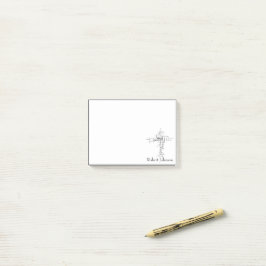 Bloco De Notas Palavras cristãs personalizadas cruz